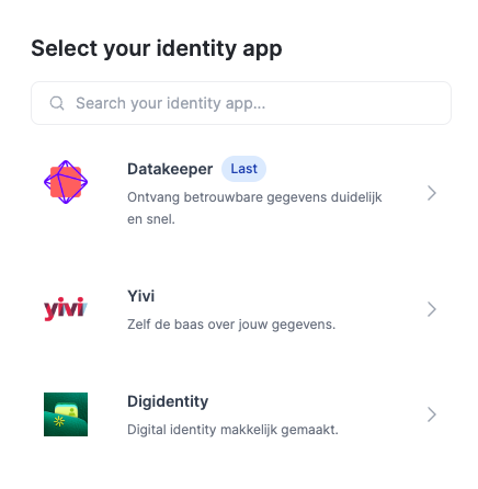 Select wallet